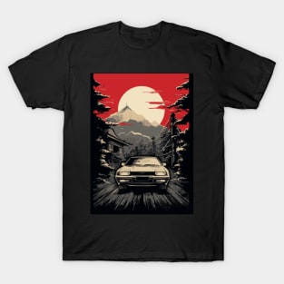 Retro Drift Race Car Tuning Vintage Japanese Cars T-Shirt